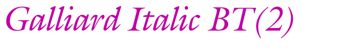Galliard Italic BT(2)
